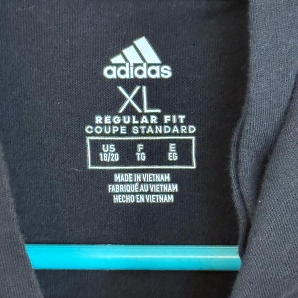 Boys’ Adidas Long Sleeve Hooded Tee XL Soft Cotton Jersey - Picture 10 of 10